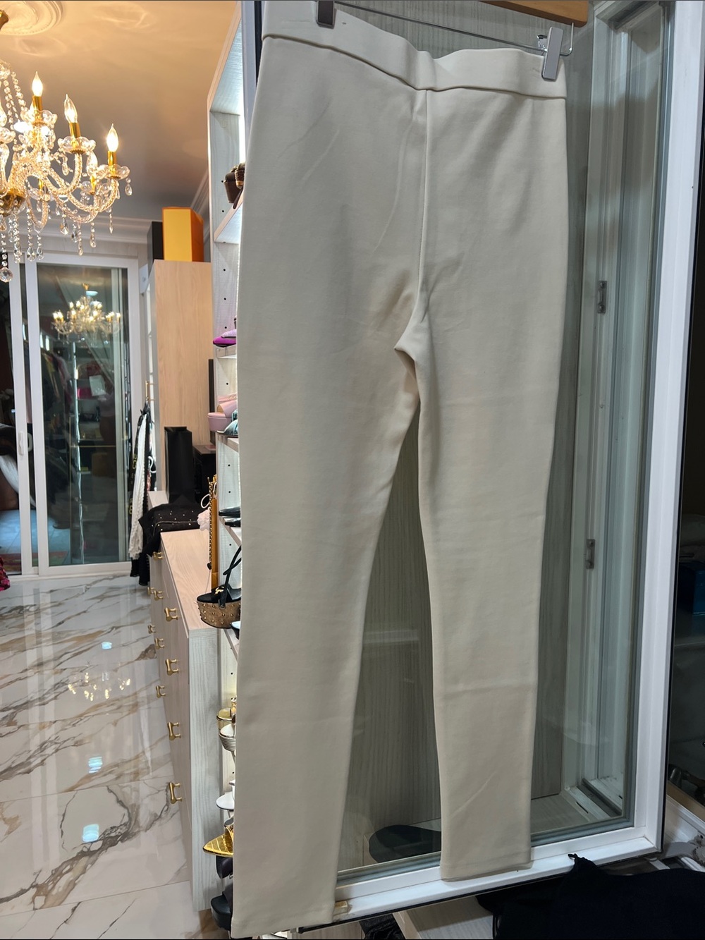 Zara Cream High-Waist pants